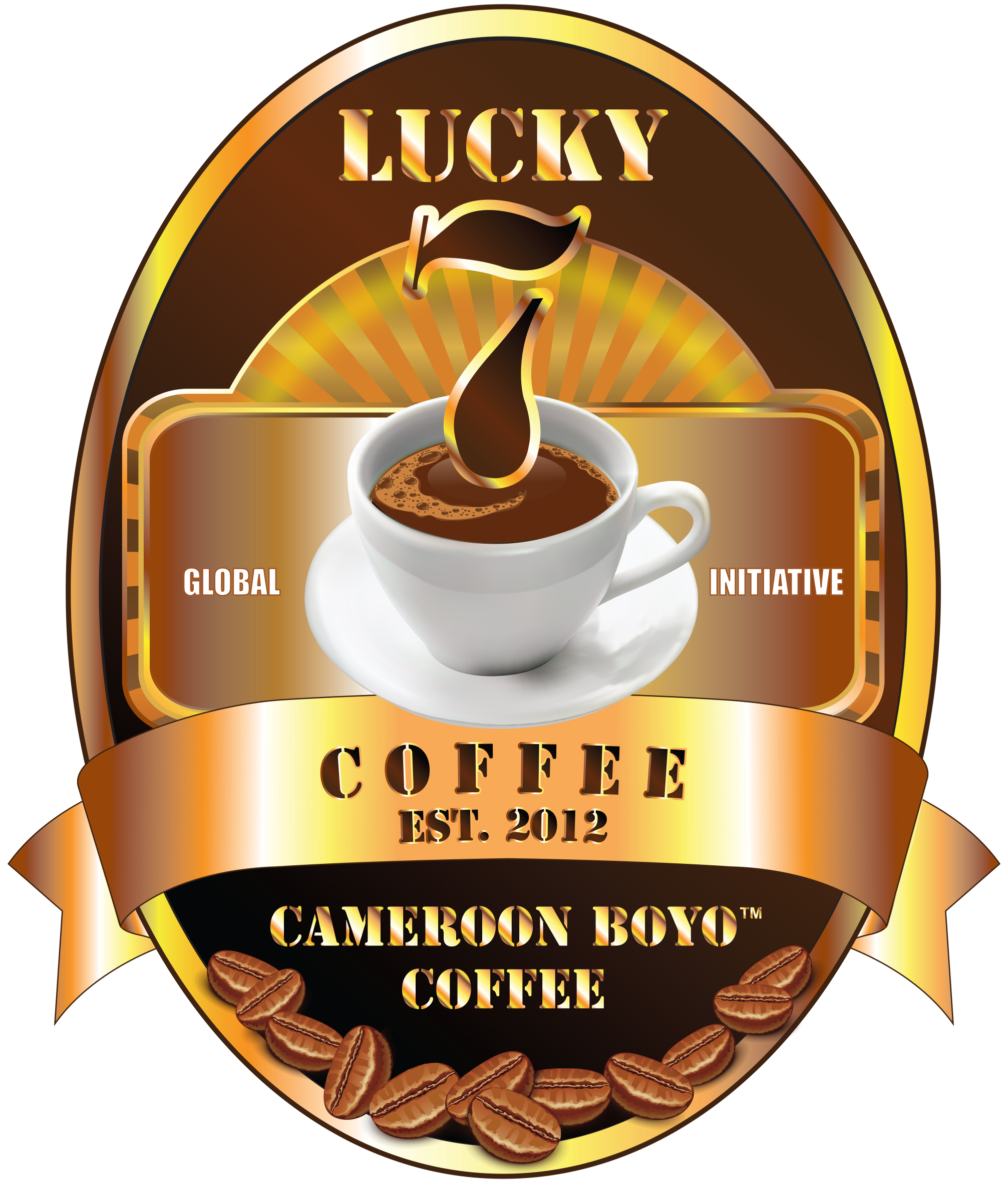 Lucky 7 Coffee Brand Label